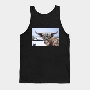 Highland Cow In Winter Tank Top